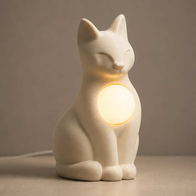 Kedi Masa Lambası Aplik